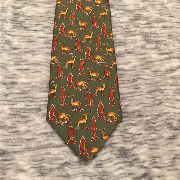 Vintage Burberry necktie with bucks - Picture 3 of 5